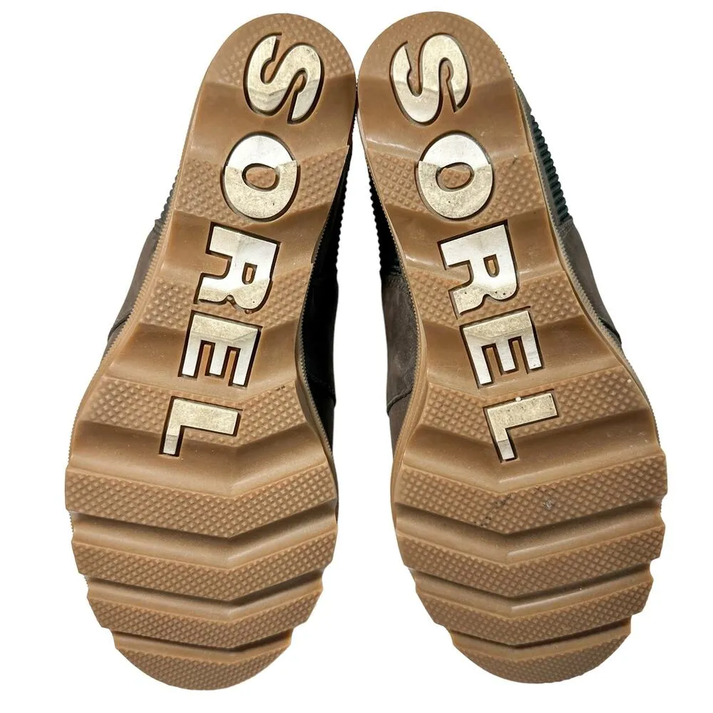 Sorel Joan of Arctic Wedge II Chelsea Leather Lug Sole Ankle Boot Brown Black 8 - Image 6