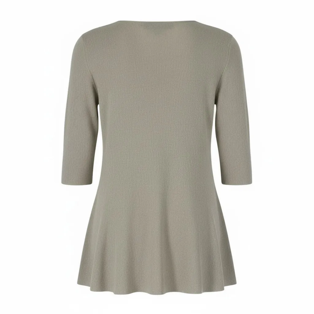 Peruvian Connection Oatmeal Pima Cotton Sweater Tunic, size M - Image 3