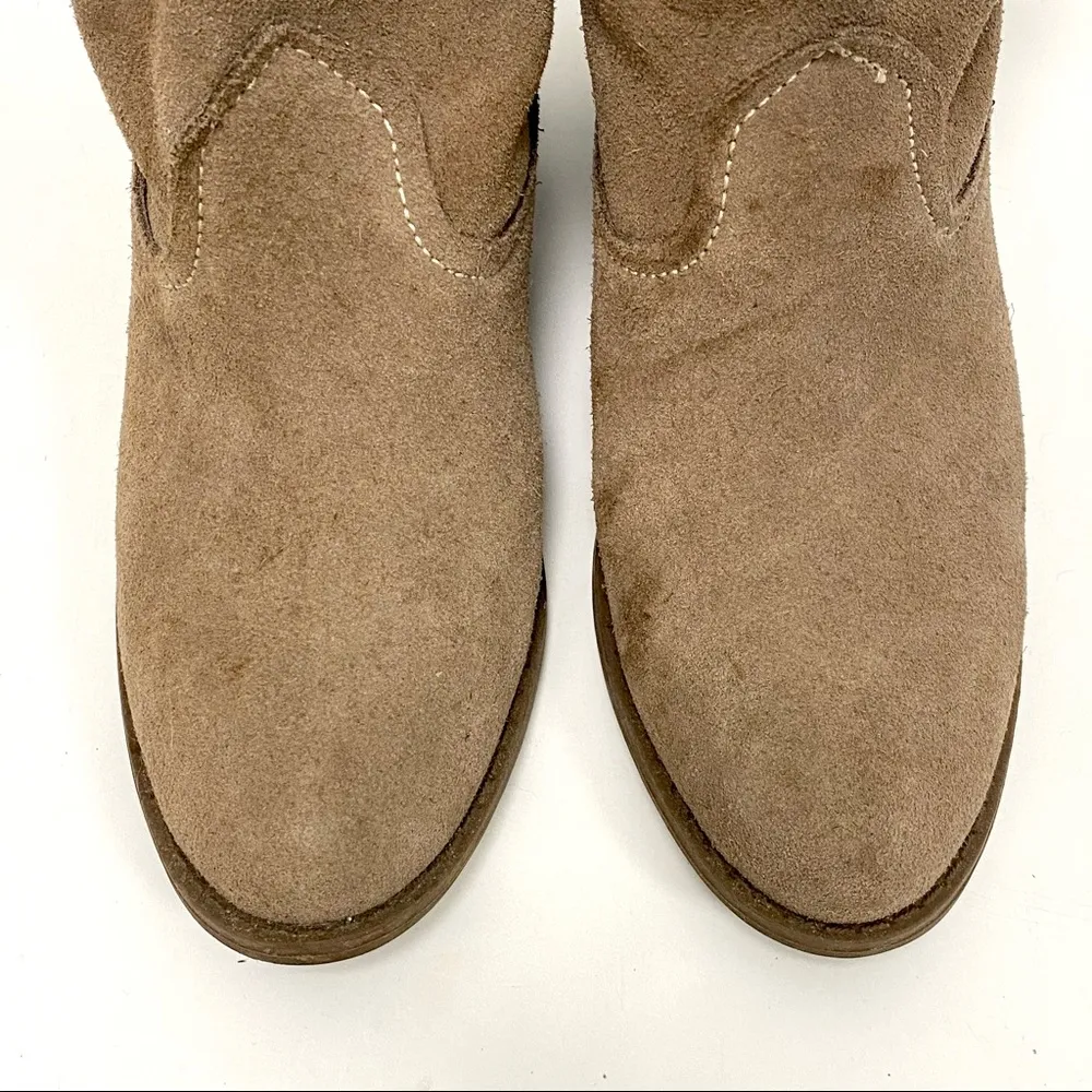 Carlos Santana Leighton Suede Ankle Boot Tan Block Heel Women’s Size 8.5 - Image 5