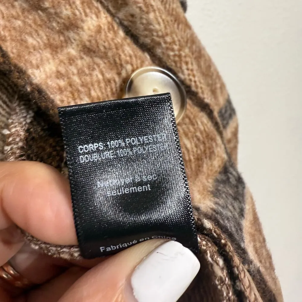 Lush Tan Plaid Shacket Jacket Sz S NWOT - Image 7