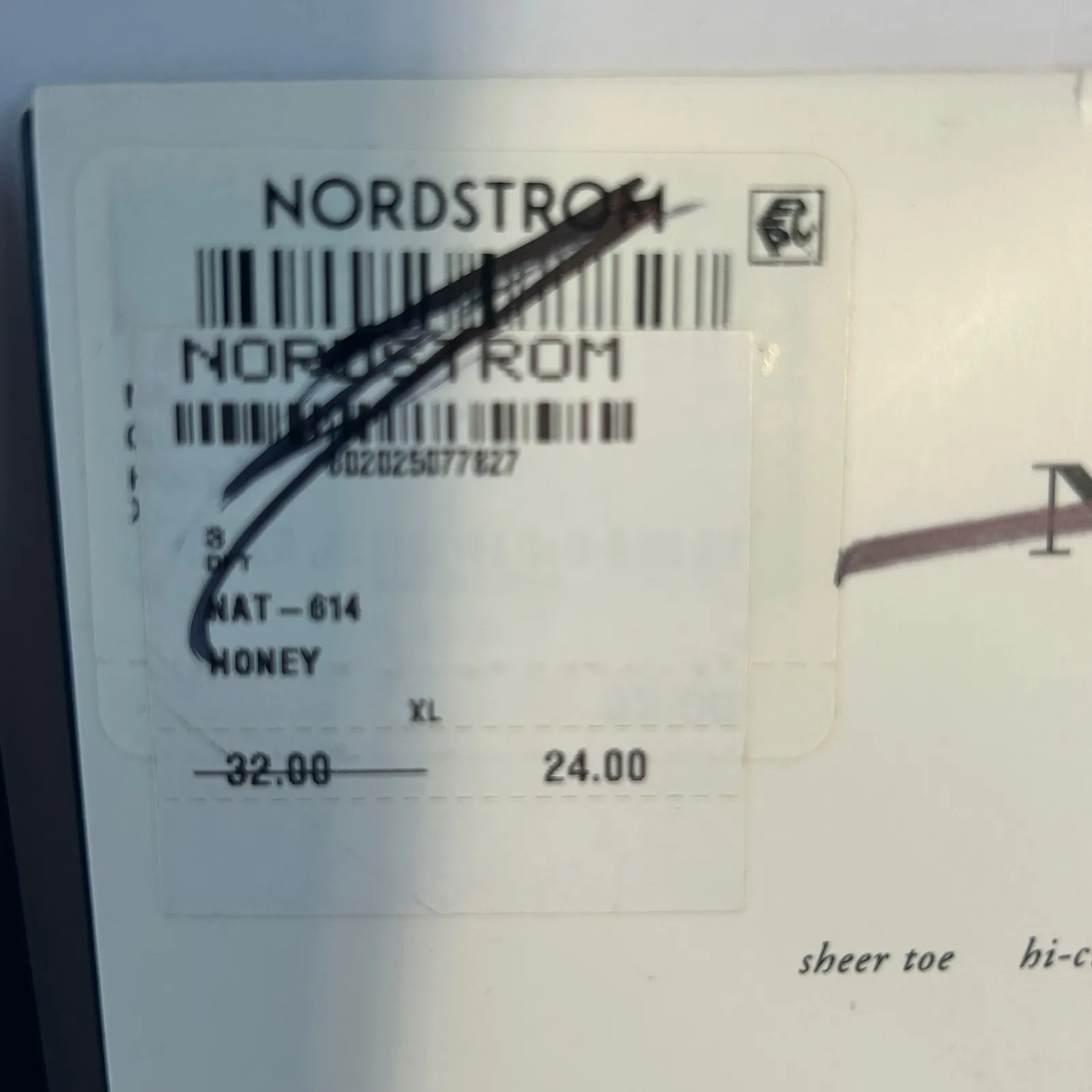 Natori Ultra Bare Sheer Honey Pantyhose XLarge 8 Denier Appearance Set of 2 - Image 9