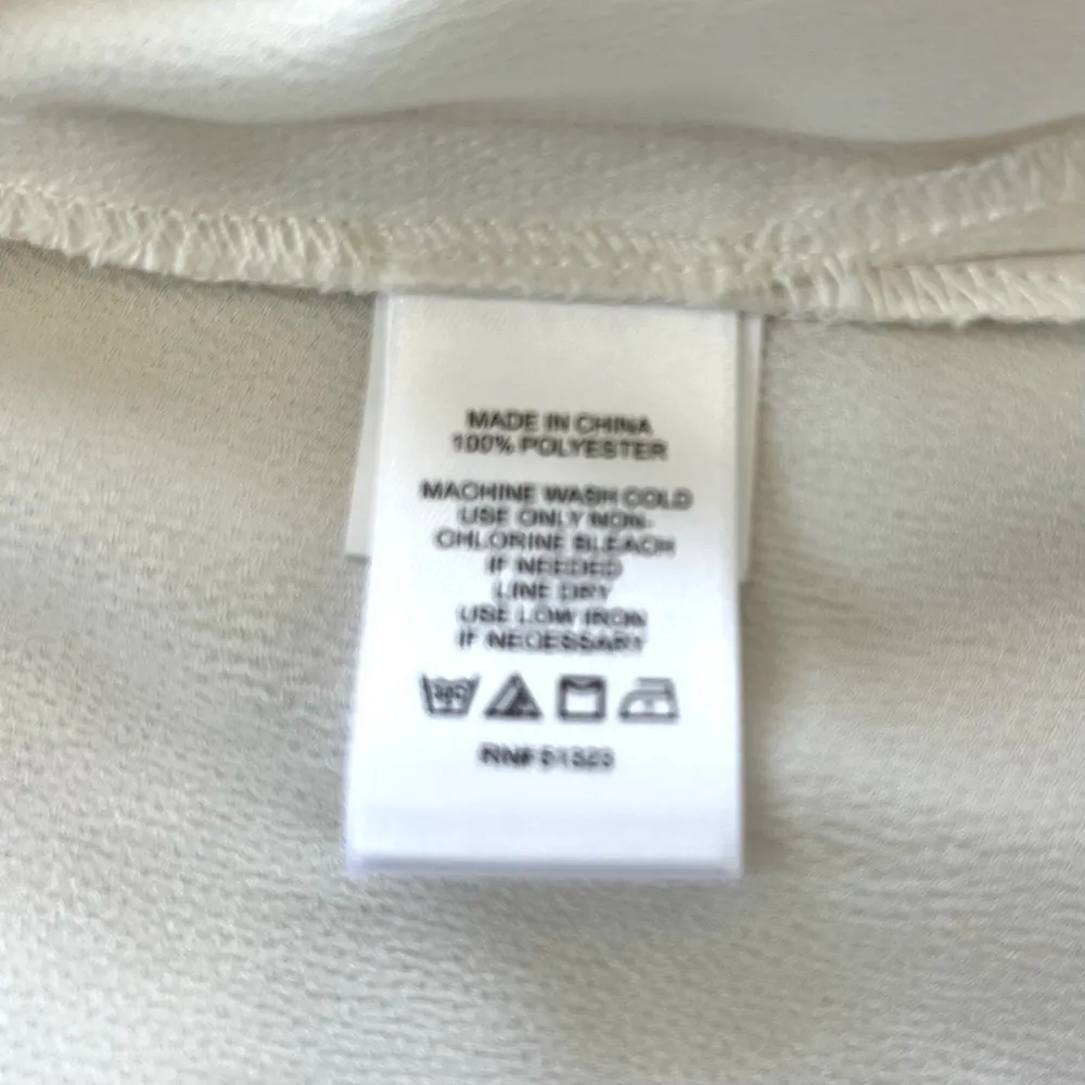 1. State Optic White One Shoulder Long Sleeve Blouse Small - Image 9