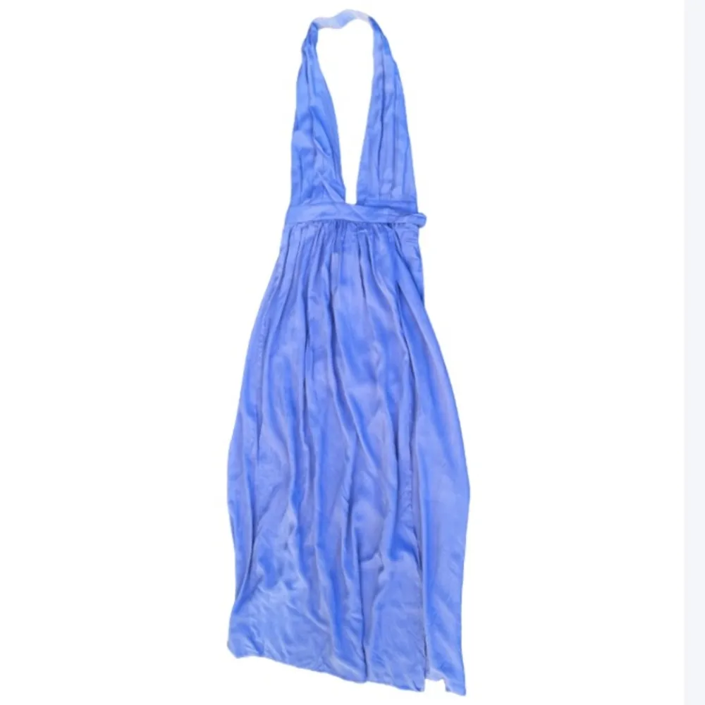 Lulu’s Magical Movement Periwinkle Blue Wrap Maxi halter dress, size small - Image 3