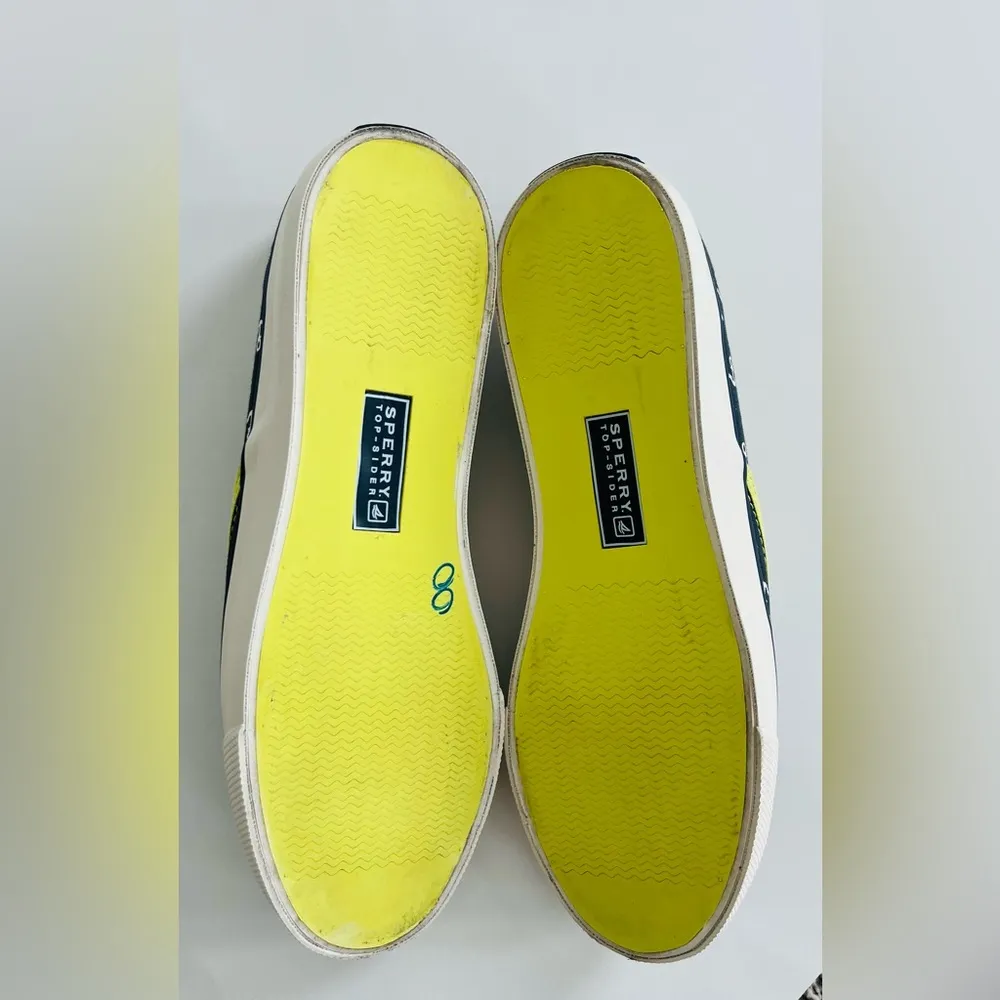 SPERRY Navy Slip-On Shoes with Anchor Pattern Size 9 - Image 7