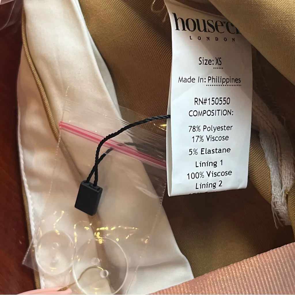 House of CB Cameron‎ Relaxed Tailored Trouser Caramel Pant Womens Size XS NEW - Image 6