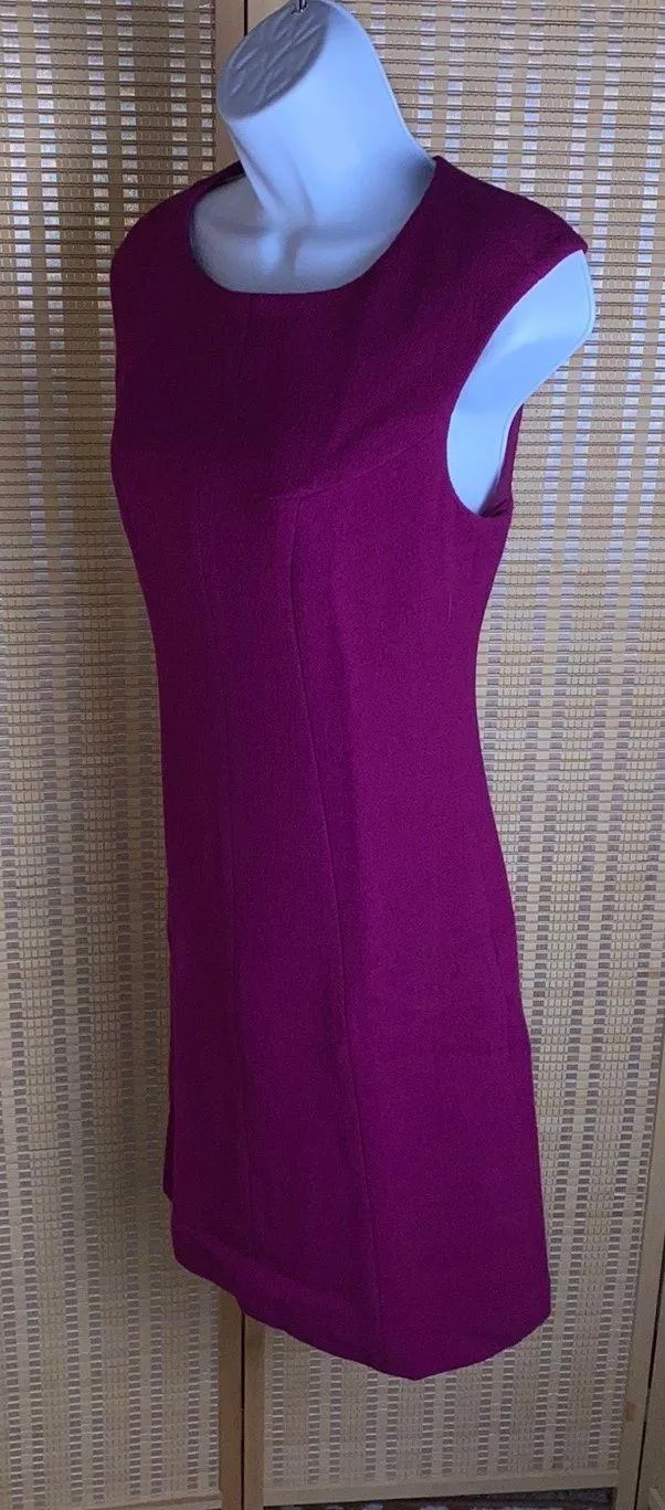 New York Crepe Cap-sleeve Dress In Berry Blitz - Image 3