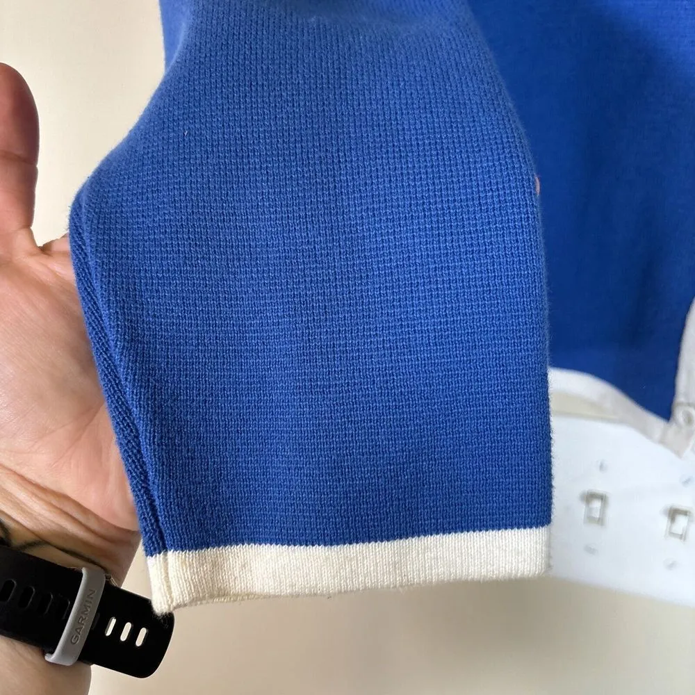 Pendleton  Cardigan Womens Small Blue White Trim Blazer‎ Button Front Cardigan - Image 4