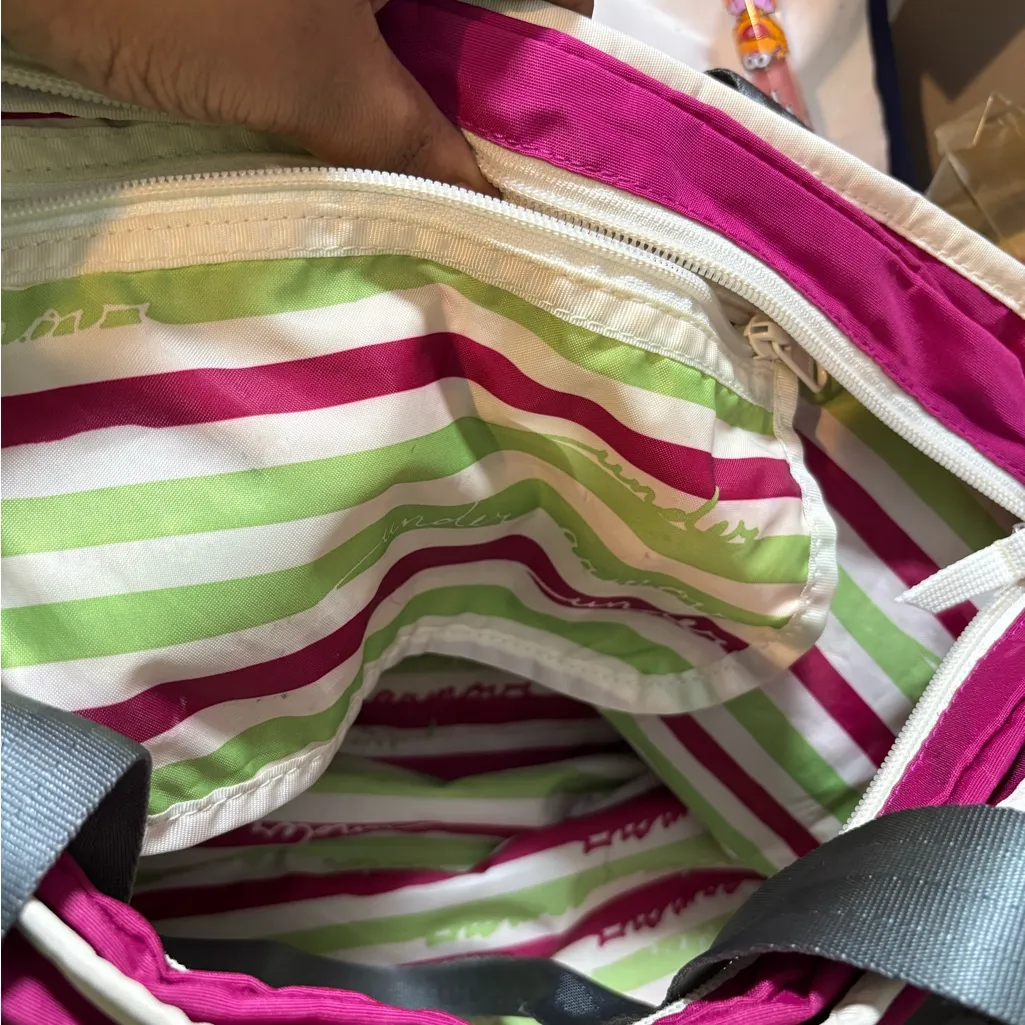 Under Armour Magenta and Cream tote bag - Image 4