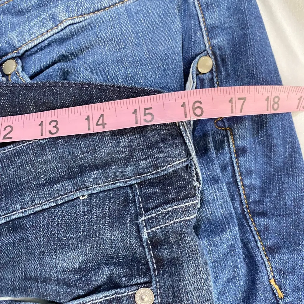 7 For all Mankind Dark Wash Low Rise Bootcut Demin Stretch Jeans Women's Size 28 - Image 2