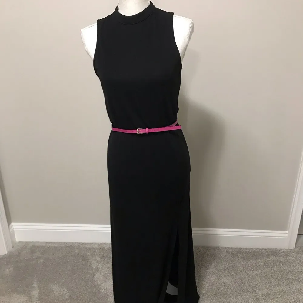 Elegant Black halter Jersey  Maxi Dress - Image 6