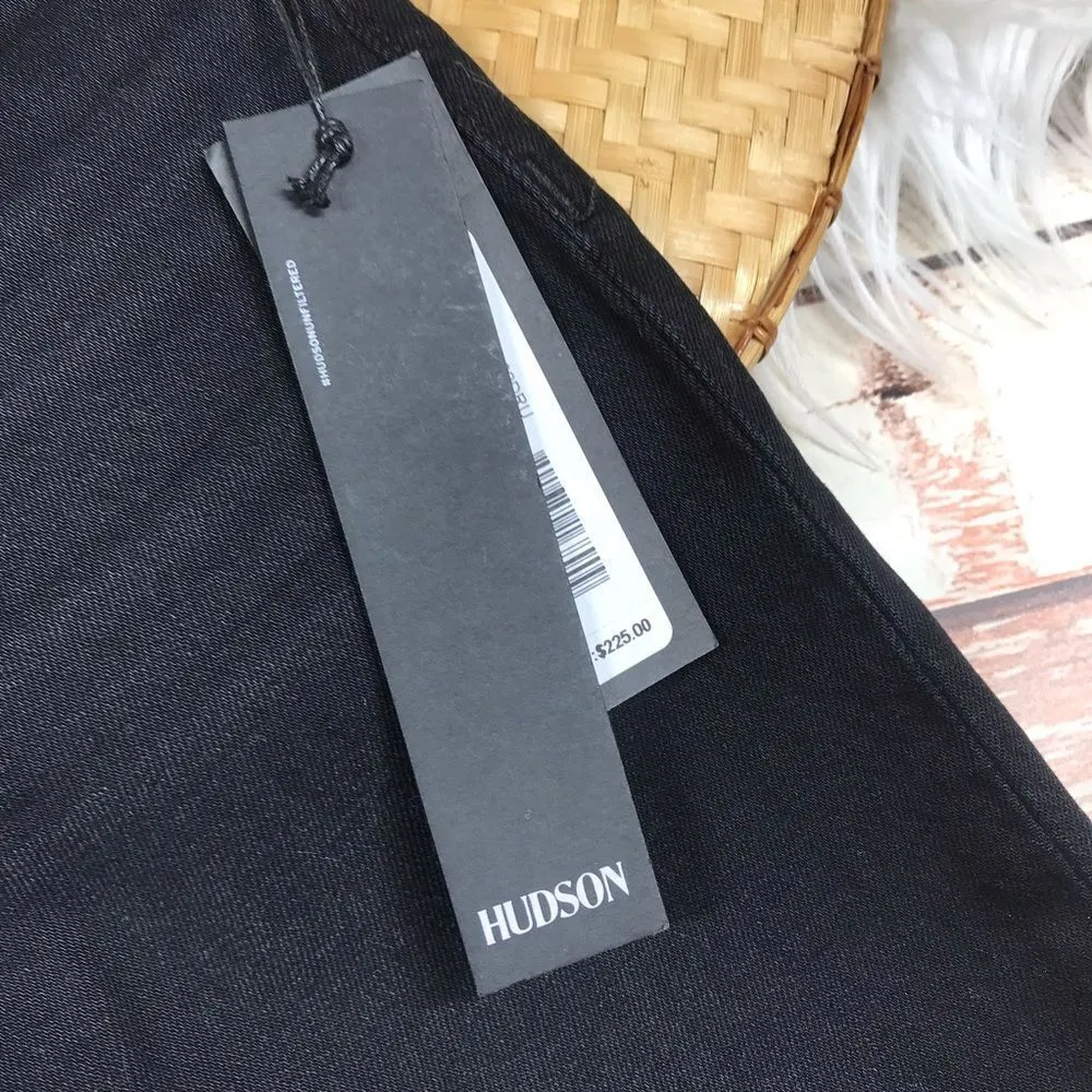 NWT Hudson riley‎ relaxed straight jeans in black exposed zipper - Image 4