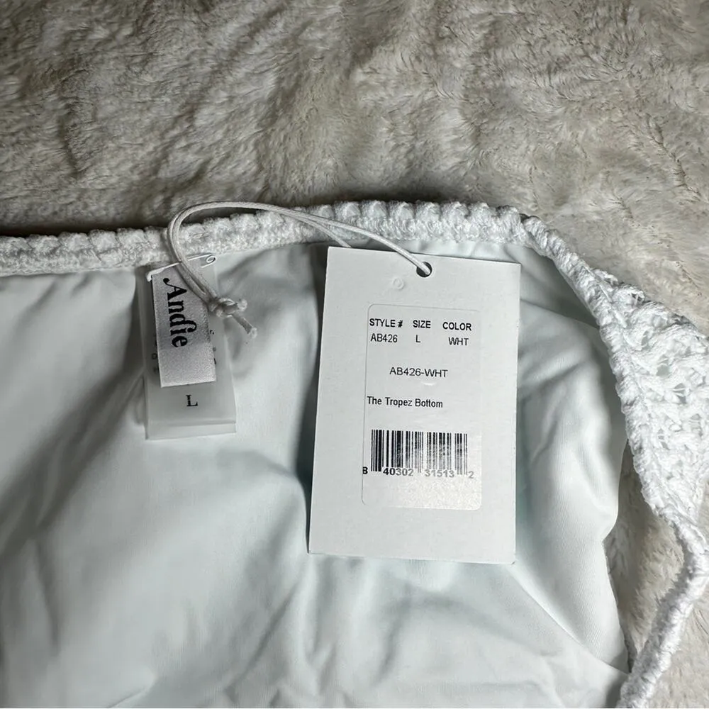 Andie Swim x Demi Moore Size L Bikini Bottom White The Tropez Pool Beach Resort - Image 5