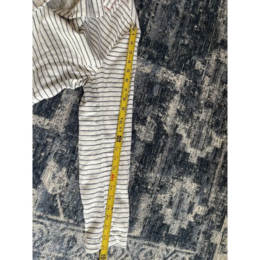 Gap The Academy Blazer Unstructured Blue/White Stripe Nautical Cotton Size 8 - Image 10