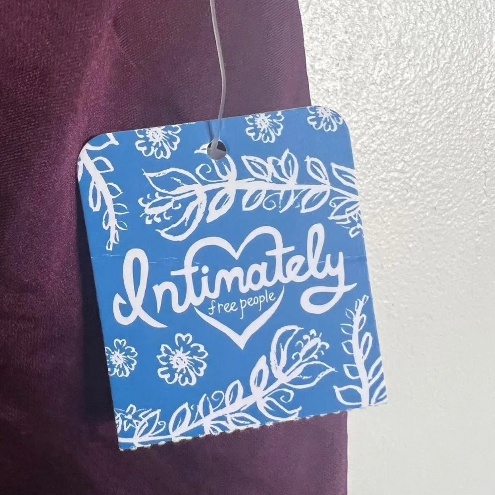 Free People dark purple top with glittery bra top - Image 4