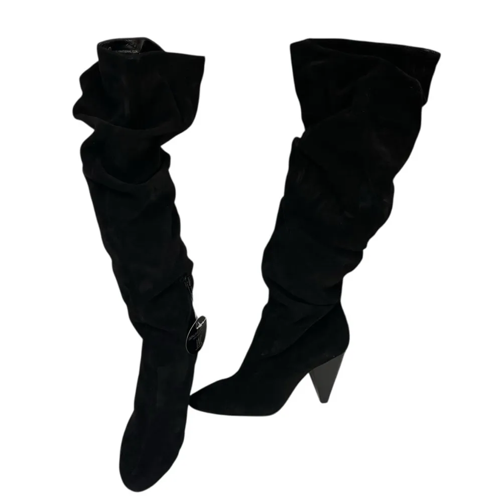 NWT INC suede over the knee slouch boots Black Size 5.5 - Image 2