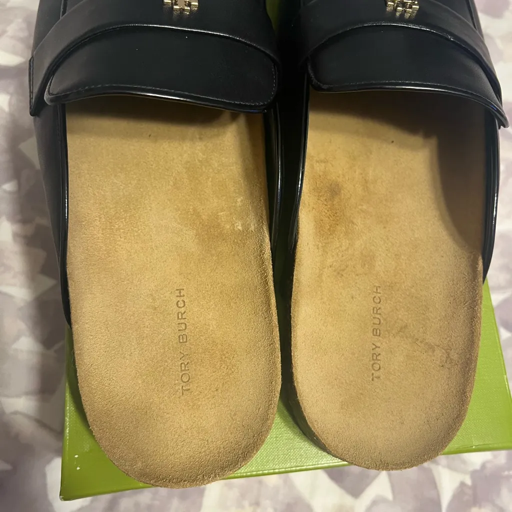 Tory Burch Black Leather Mules - Image 5