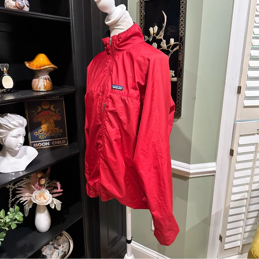 Patagonia Red Zephur Windbreaker Jacket Size Medium - Image 8