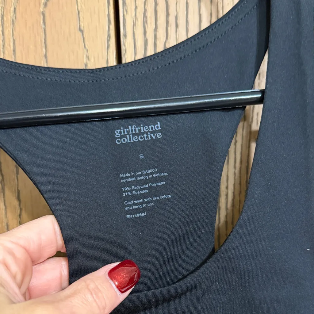 Girlfriend Collective Midnight Blue Sports Bra - Image 4