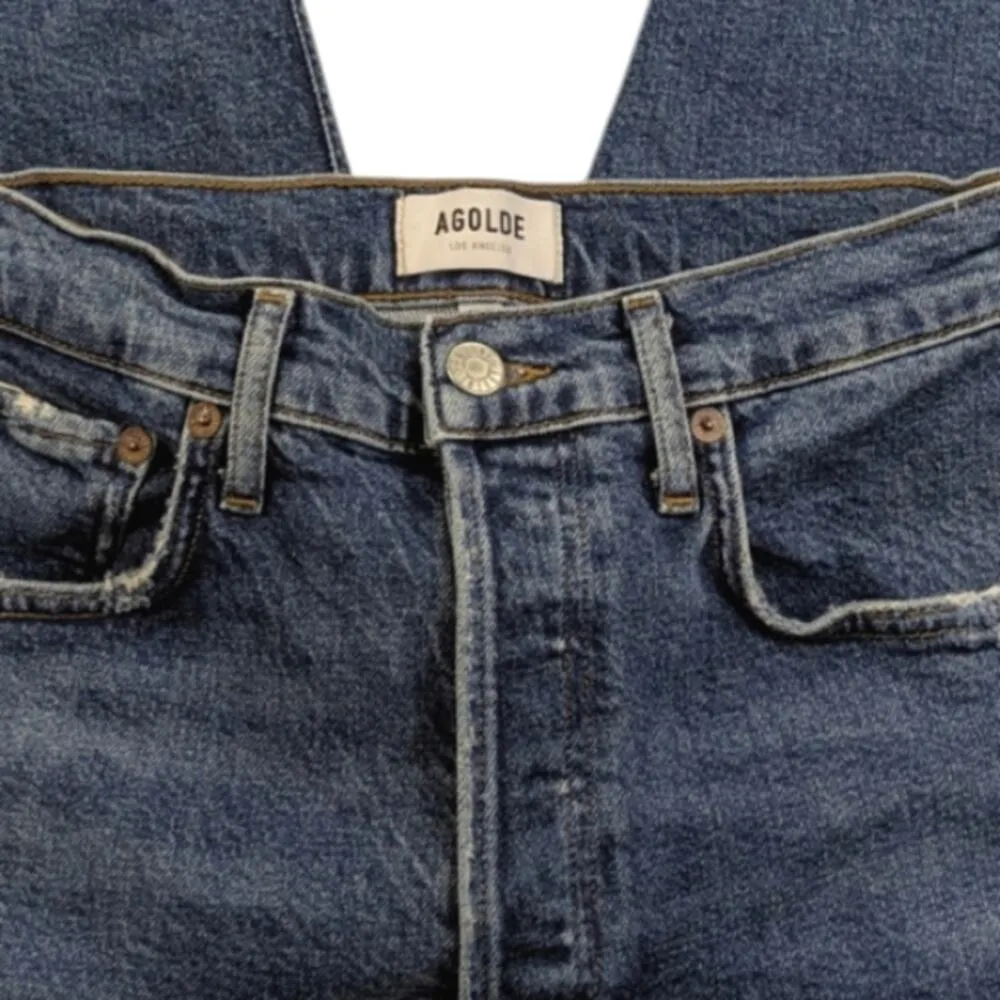 Agolde Riley High Rise Straight Cropped Jeans GUC $228 Size 27    J1532 - Image 6