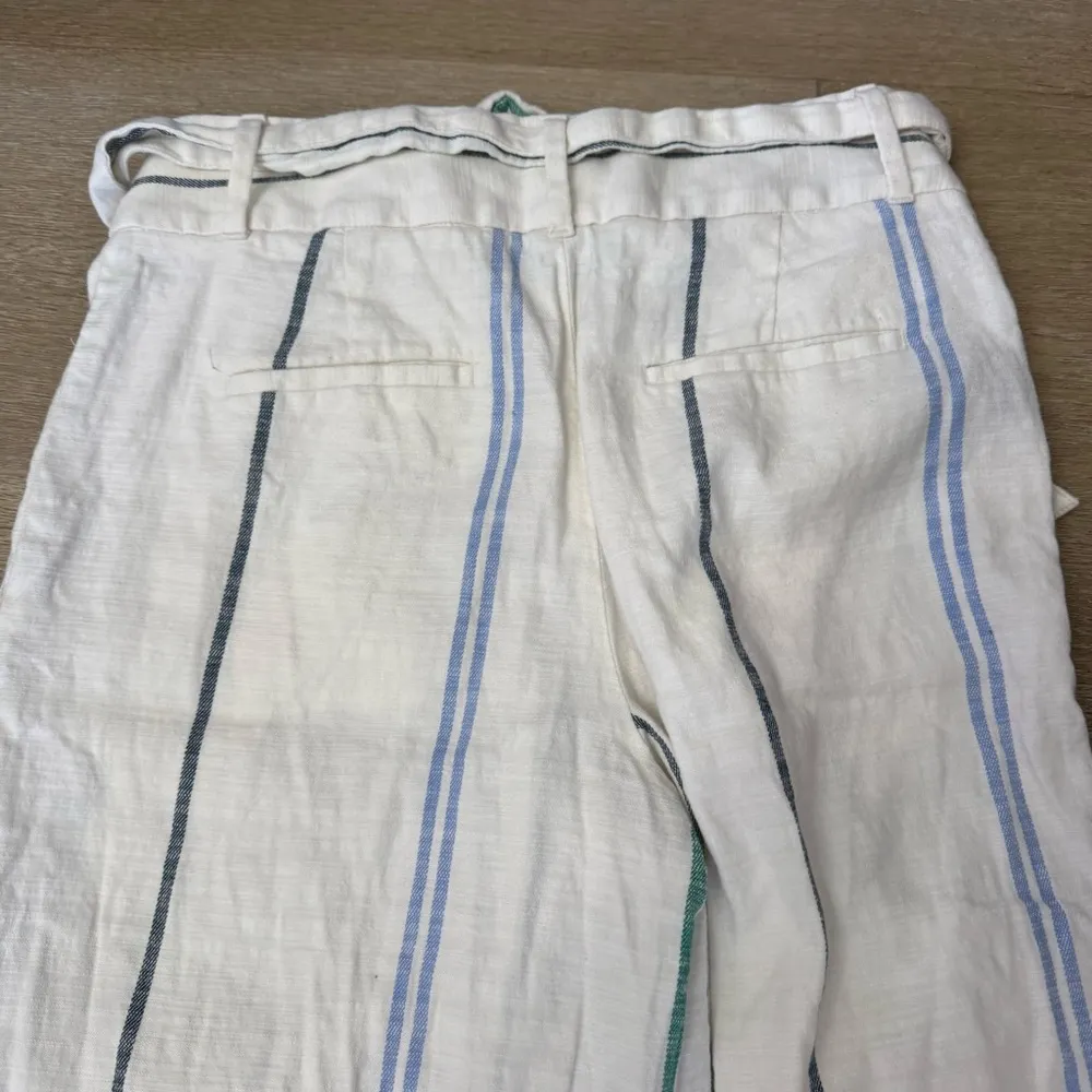 Ann Taylor Linen Striped Wide-Leg Pants - Image 9