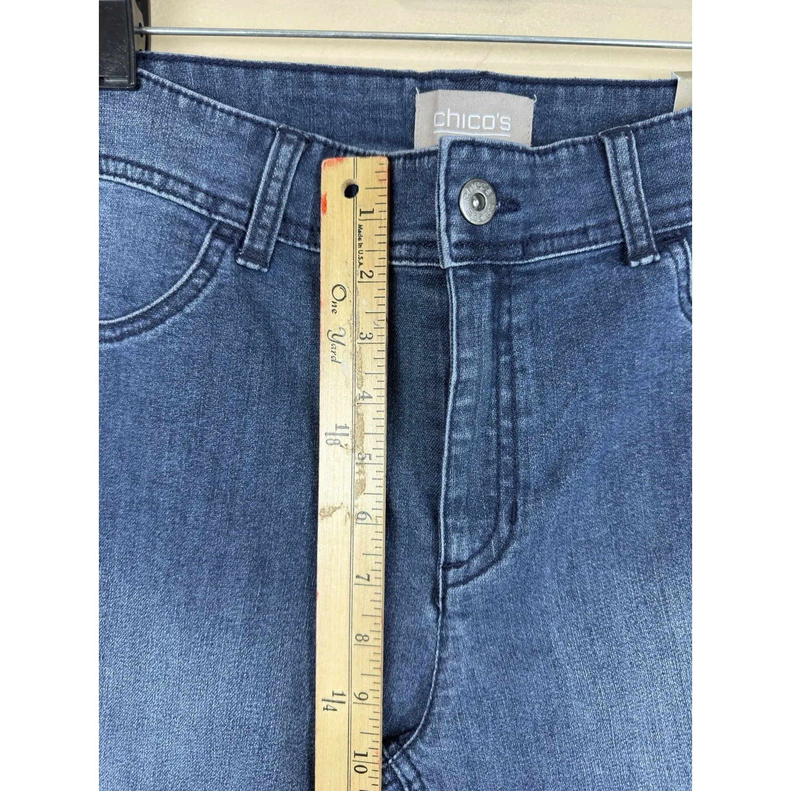 Chico’s Kerry Slim RG Jeans Women’s 0.5 Paisley Rhinestones Indigo(S/6) - Image 11