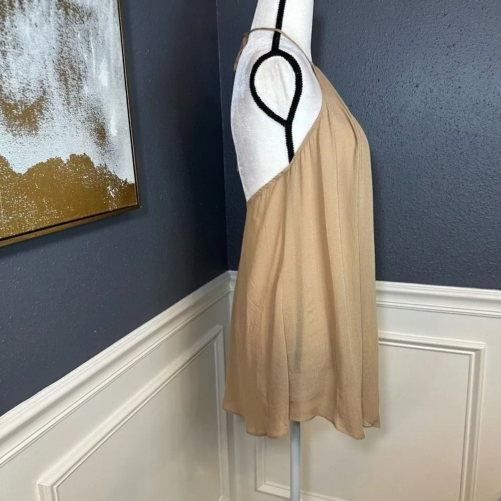 Camila Coelho Diara Halter Tunic Tan - Image 7