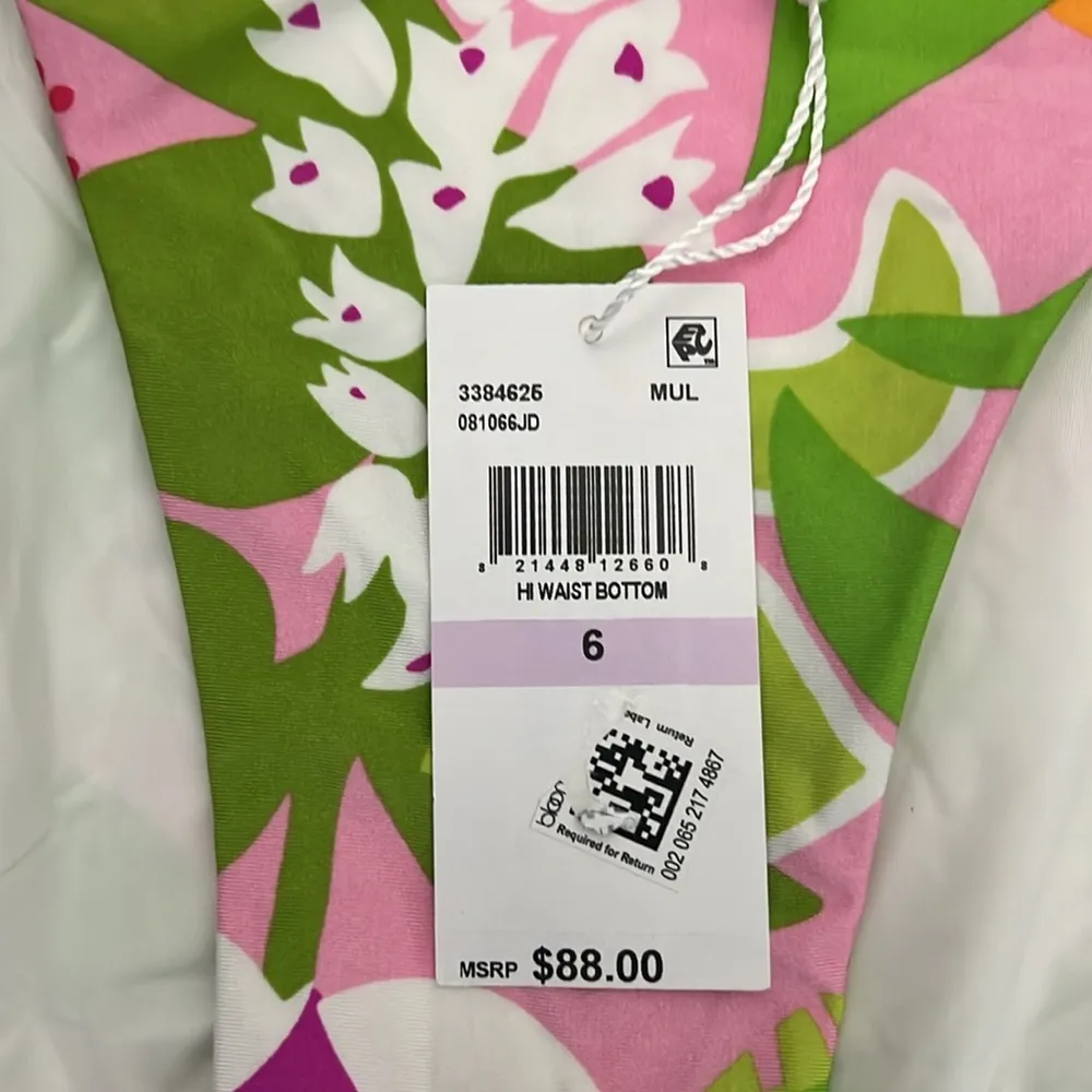 NEW Trina Turk La Palma High Waist Bikini Bottom, Size 6, New w/Tag Retail $88 - Image 5