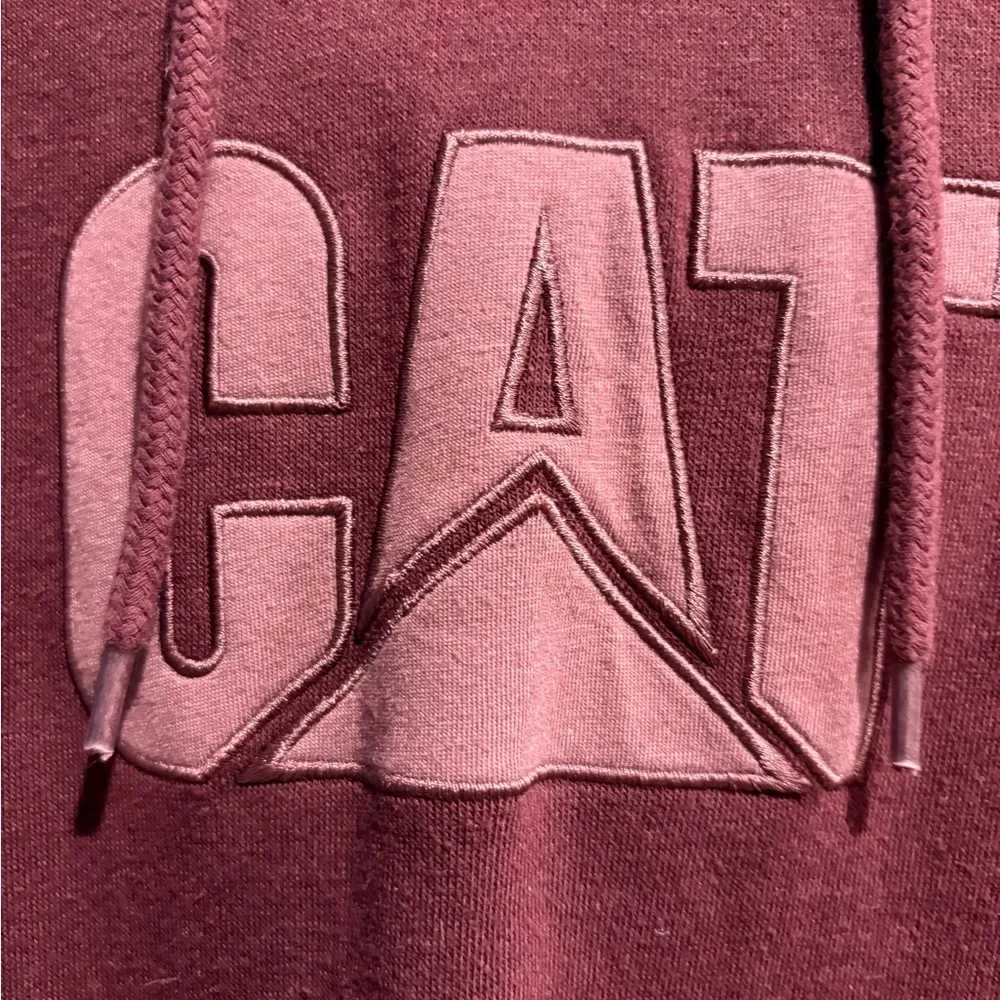 CAT workwear Caterpillar  sweatshirt hoodie women’s maroon sz S - Image 4