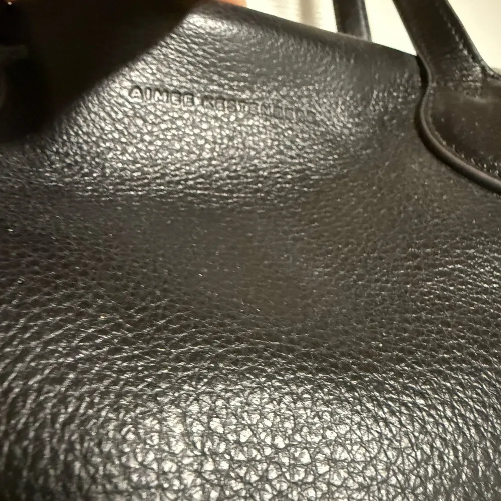 Elegant Black Leather Tote Bag - Image 2
