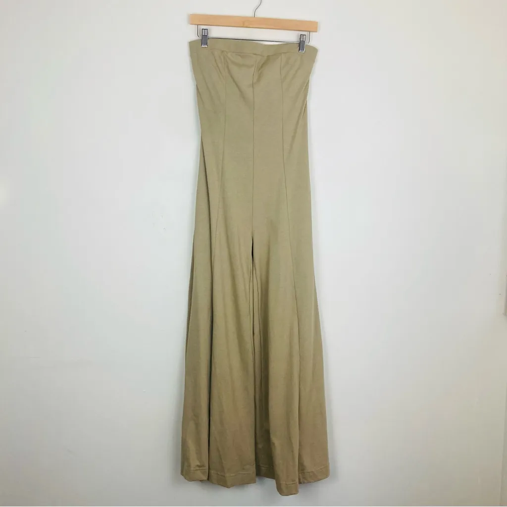 Free People Free est Kamora tan strapless  wide l g one piece. Size Small - Image 4