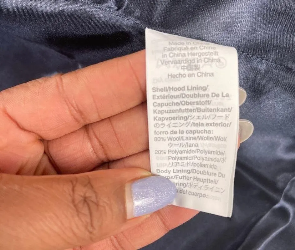 J. Crew Blue Italian Stadium-Cloth Wool Swing Zip Front Coat Size Small NEW $365 - Image 7