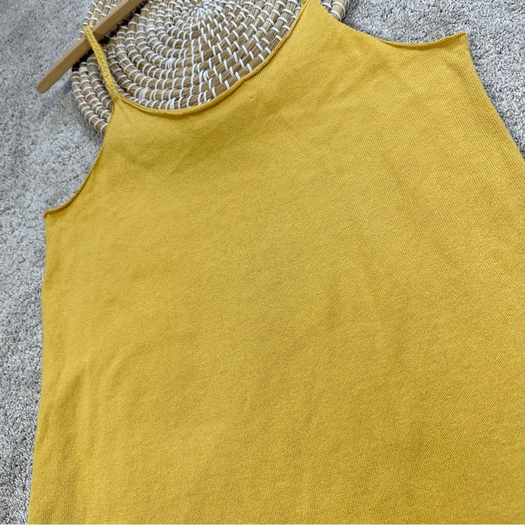 Wol Hide Women’s Baby Alpaca Blend Knit Bare Midi Dress Sleeveless in Yellow M Size M - Image 16