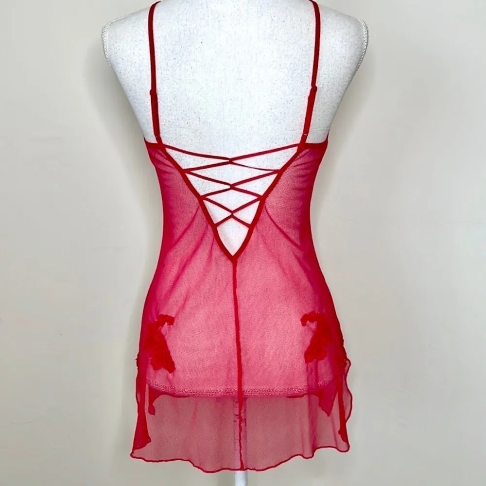 Victoria’s Secret Sexy Cherry Fishnet Slip - Image 5