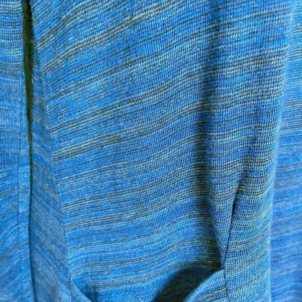 NTCO Nomadic Traders Blue Long Sleeve Tunic Top Front Pockets Size Small - Image 3