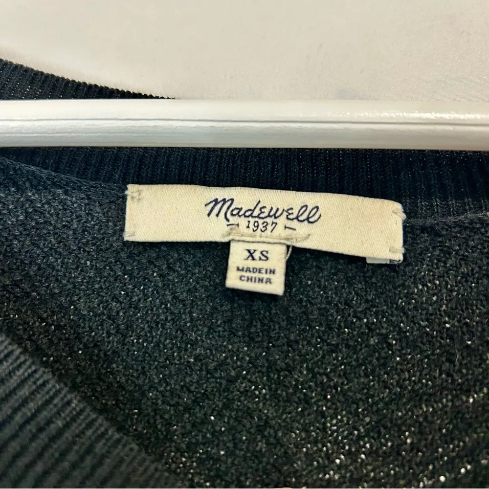 Madewell Women’s Chronicle Texture Pullover Sweater Black Size XS EUC - Image 4