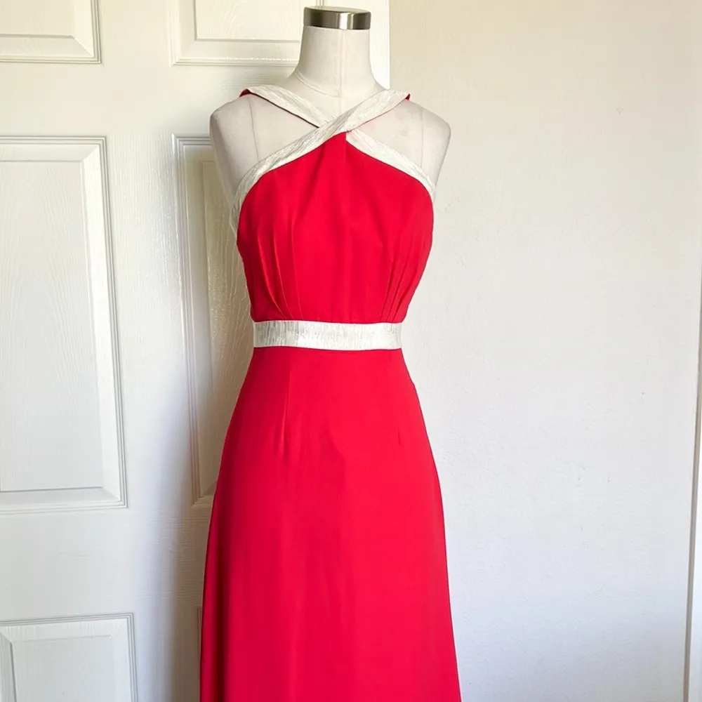 NWT Fame and Partners Red Long Halter Top Dress - Image 2