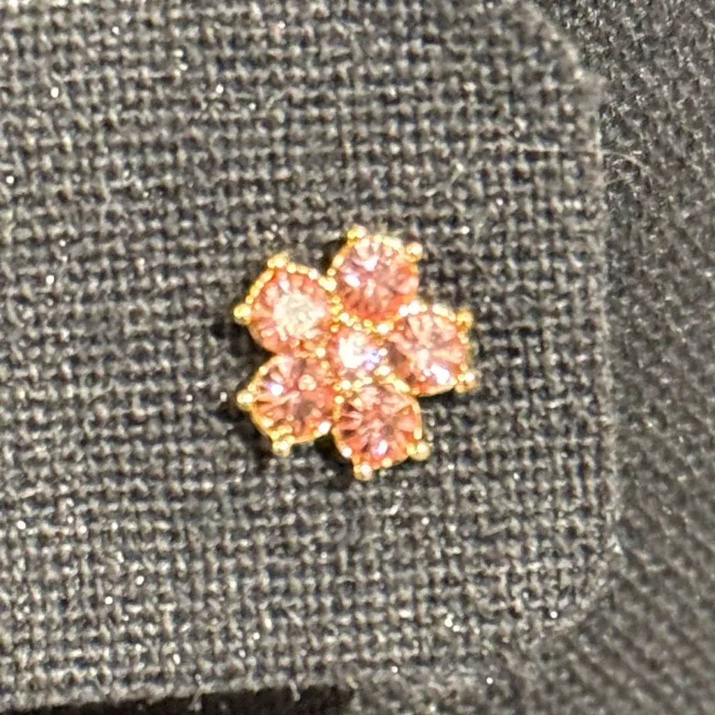 Kate Spade New York Gold Plated Light Pink Flower Stud Earrings with Dust Bag - Image 7