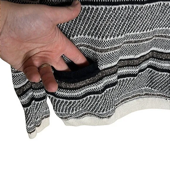 Maison Scotch Star de la Saison Metallic Striped‎ Wool Blend Sweater XS EUC - Image 2