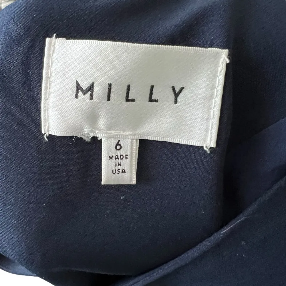 MILLY Navy Italian Cady Nicole Dress - Image 5