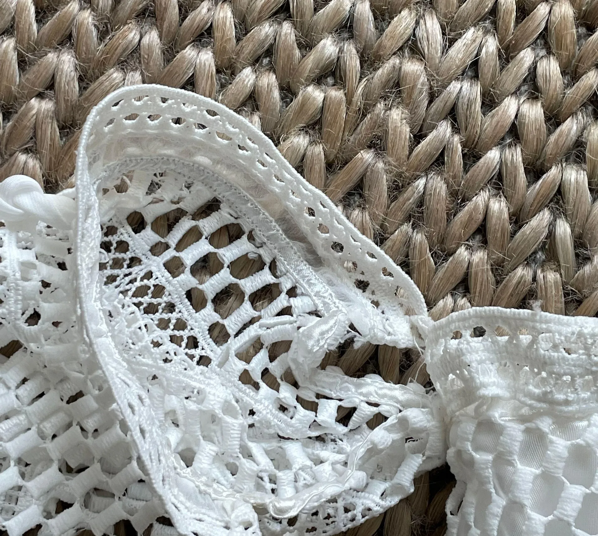 White Lace Sheer Corset Croptop L - Image 7