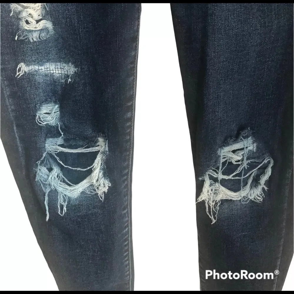 American Eagle LONG Super Hi-Rise Jegging Distressed Jeans H2 - Image 3