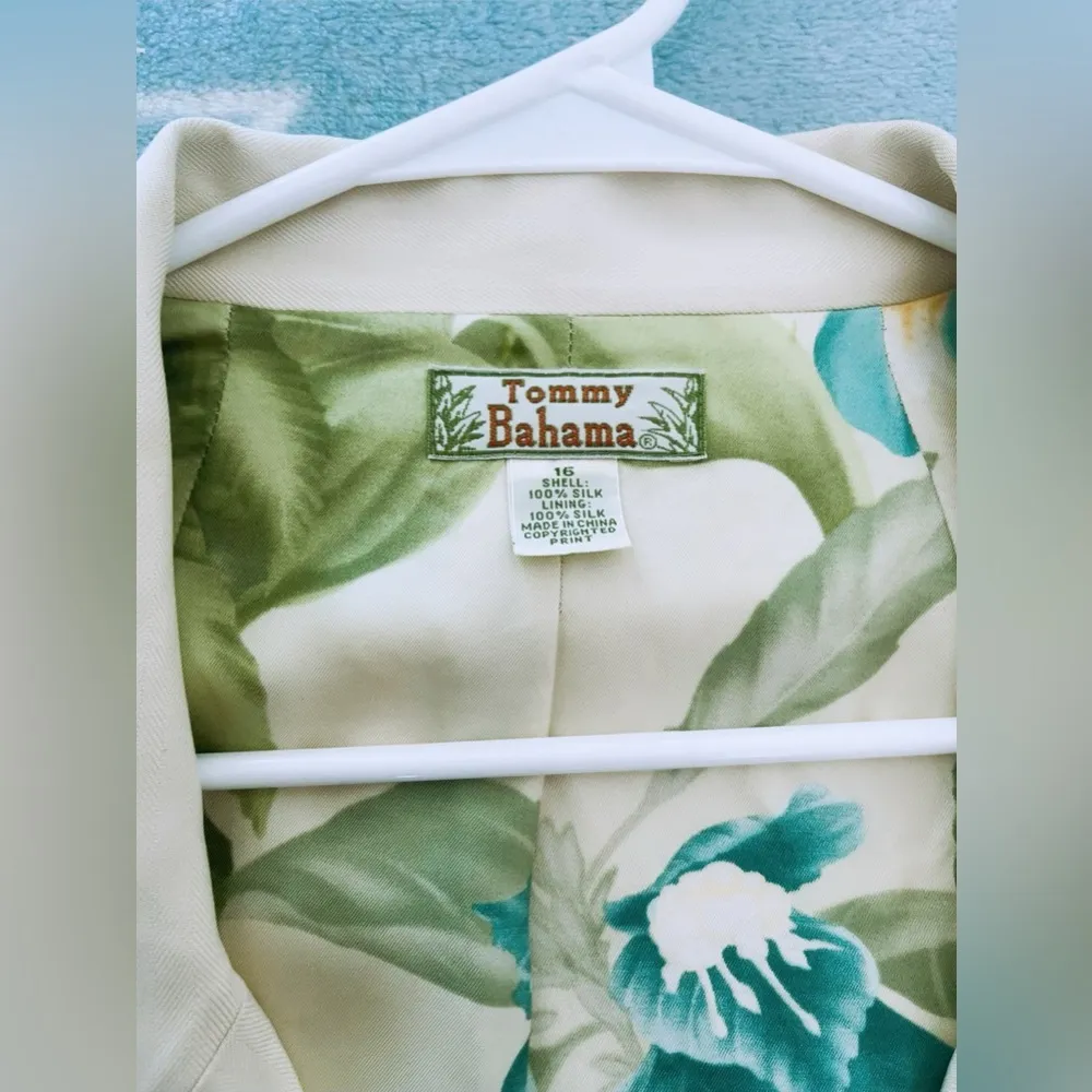 Blazer Business Cream Pockets Work Women's Silk Long Sleeve SZ 16 - Image 2