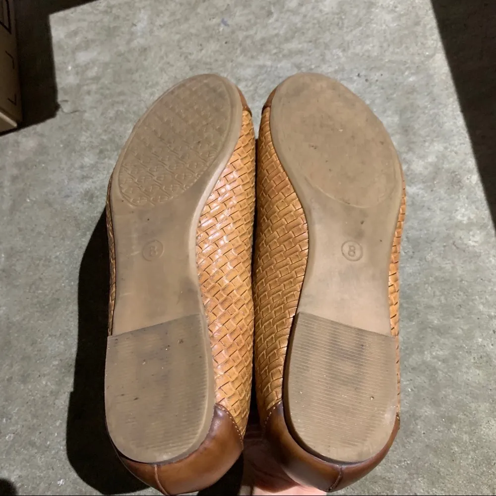 ⭐️ WHITE MOUNTAIN Tan Weaved Cap Toe Ballet Flats SZ8 - Image 6