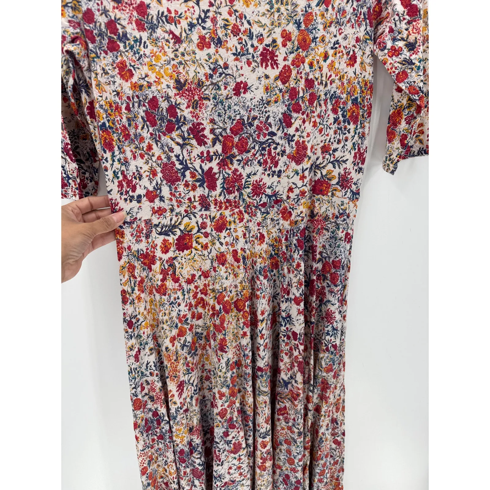 Peruvian Connection Tivoli maxi dress floral print cotton blend bohemian western - Image 7