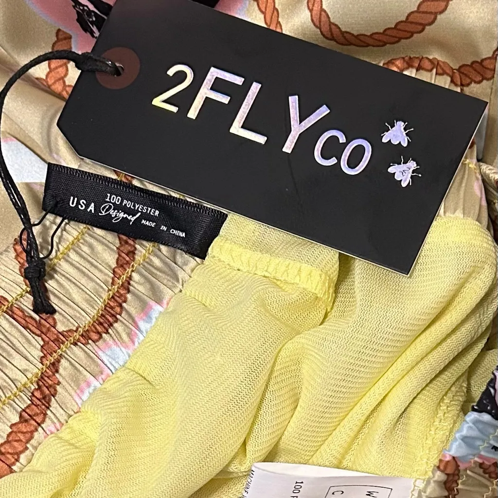 NWT 2Fly Co Western Brand Boutique Cowgirl & Lace Skirt XL Gold - Image 4