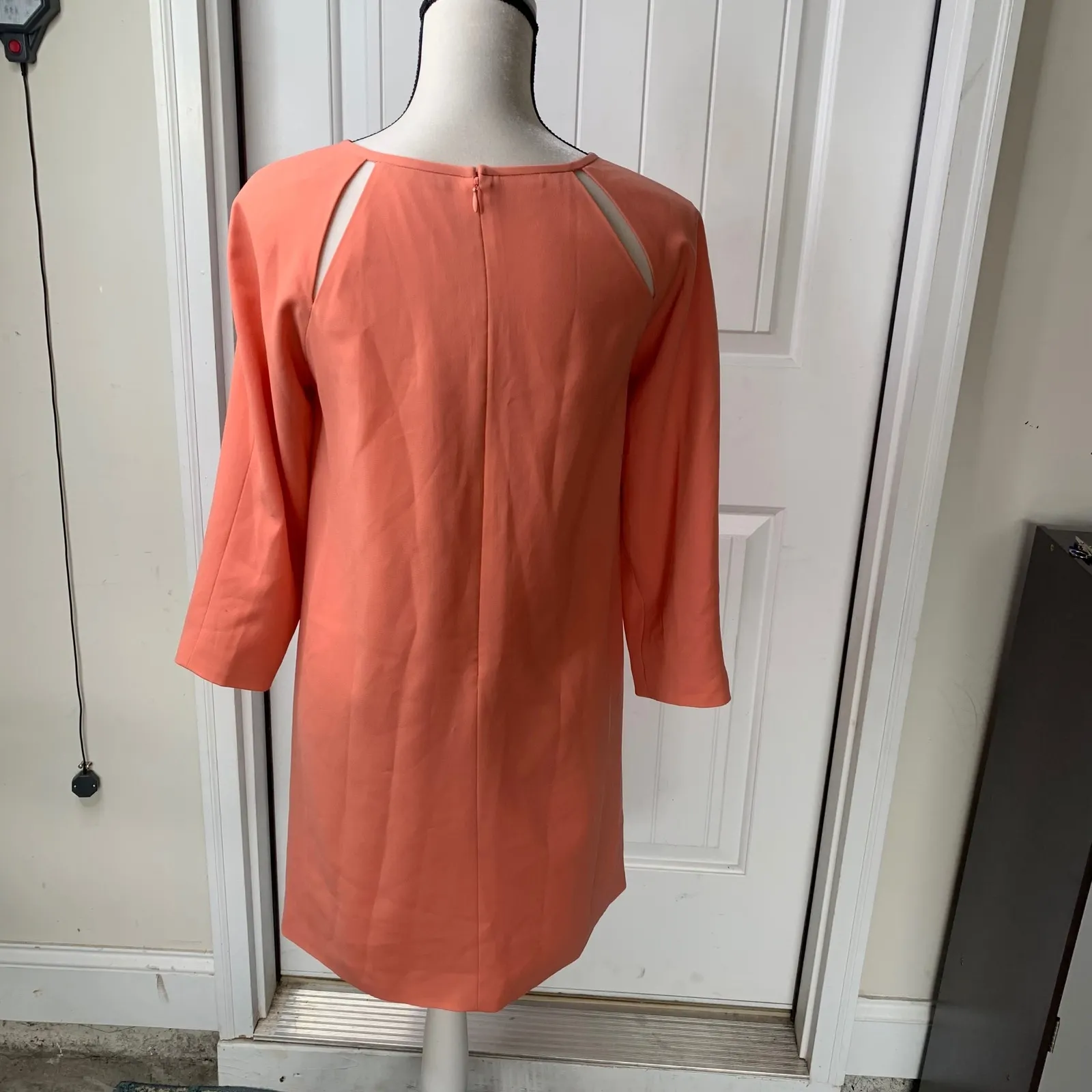 Tibi  orange nectarine peekaboo cutout shift dress size 8‎ summer vacation - Image 3