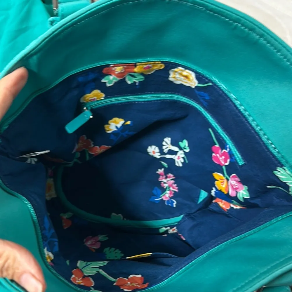 Vera Bradley Blue Quilted Tote Bag with Diamond Stitching - Image 11