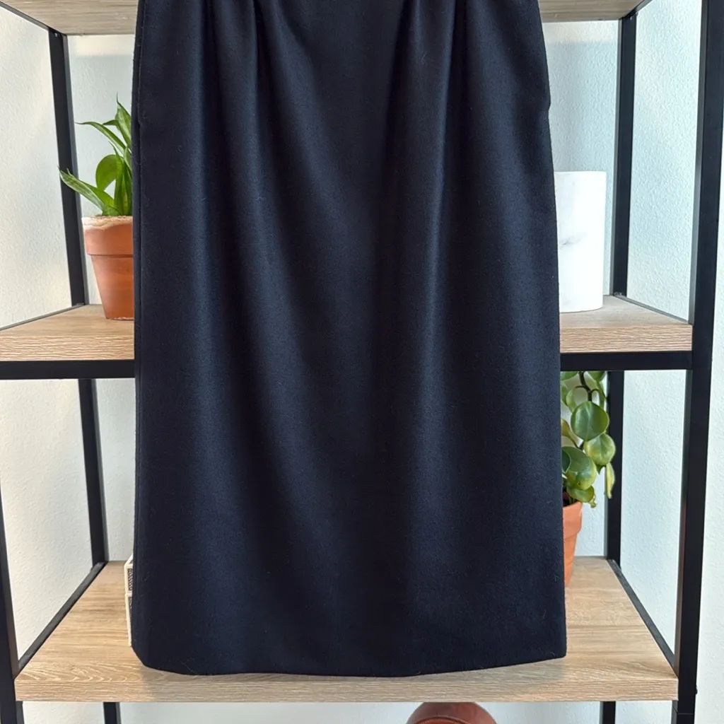 Pendleton 100% Virgin Wool Midi Black Career Pencil Skirt, 8 - Image 3