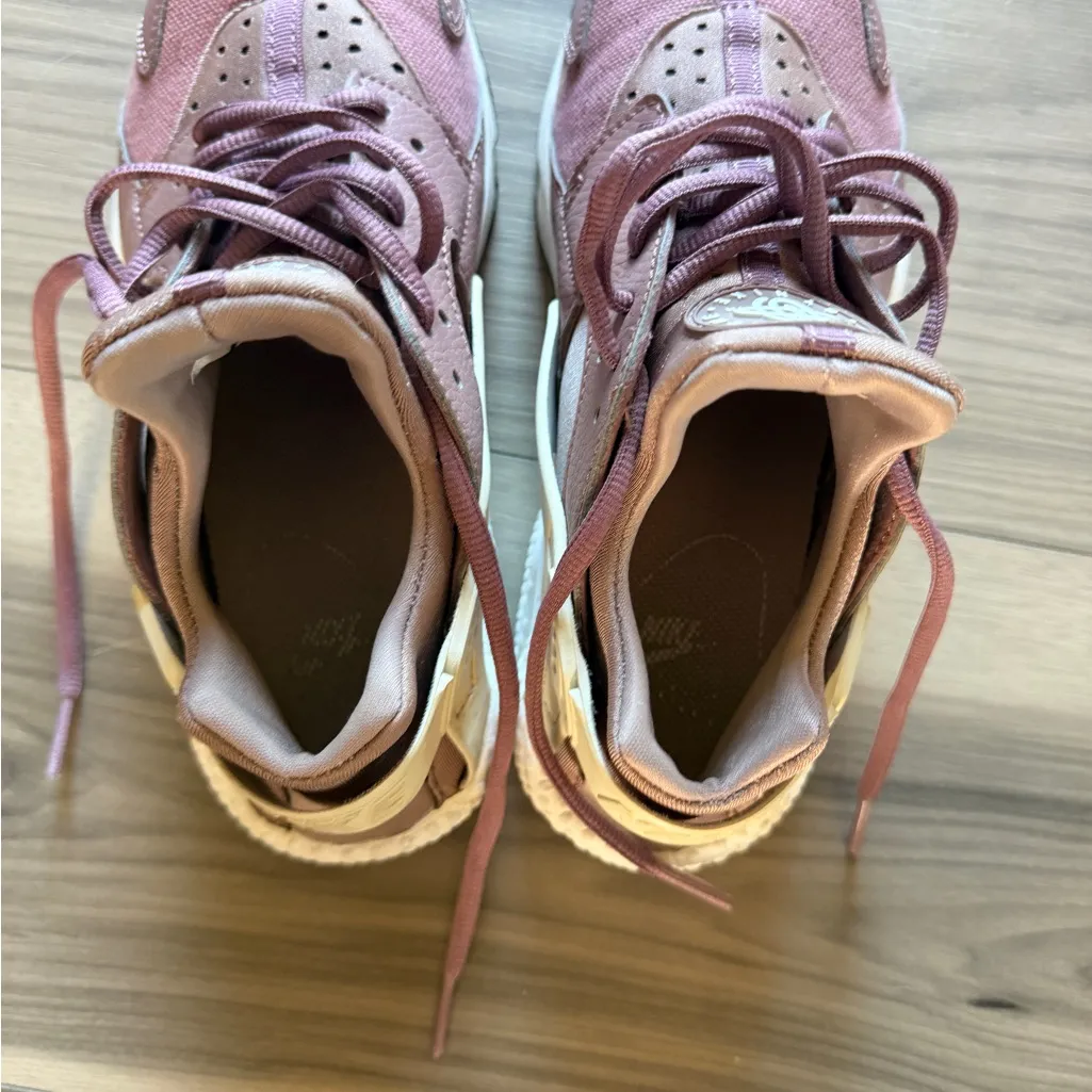 Nike Women's Air Huarache Run Cream Purple Muave Running Shoes Sneakers Size 7.5 - Image 8