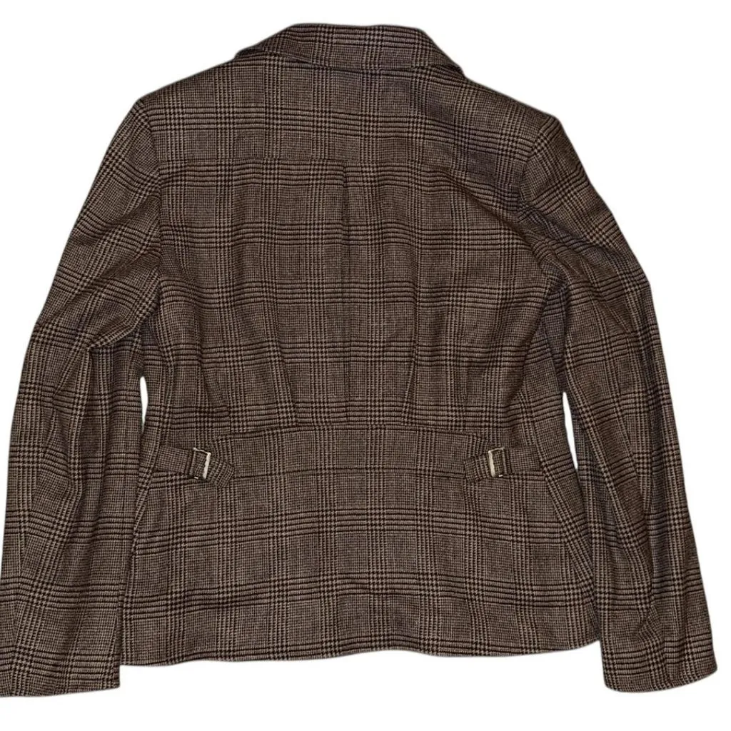 Jones, New York brown blazer with a zipper - Image 2